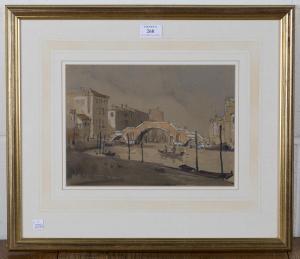 FLEMMING Anthony 1900-1900,Venice, Tri Arch Bridge,Tooveys Auction GB 2020-10-28