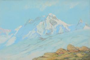 FLEMWELL George Jackson 1865-1928,SUNSET ON THE BREITHORN, MONTE ROSA,Dreweatts GB 2022-10-14