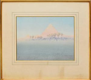 FLETCHER George Henry Benton 1866-1944,Pyramids at Giza,20th century,Halls GB 2021-10-06