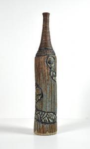 FLETCHER THANCOUPIE Gloria 1937-2011,Stoneware Bottle Vase with Oxide Decoration Inc,Elder Fine Art 2019-06-16