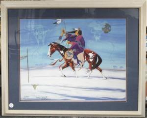 FLETT George 1900-2000,Indian on Horseback,Hindman US 2014-04-23