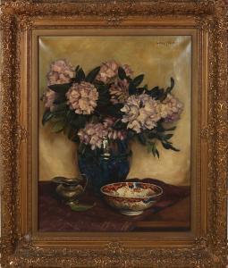 FLEUR Willy 1888-1967,Flower still life with pottery,1933,Twents Veilinghuis NL 2022-01-06