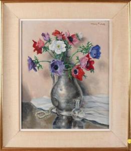 FLEUR Willy 1888-1967,Pewter can with flowers.,Twents Veilinghuis NL 2019-04-05