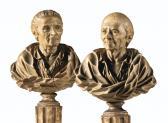 FLEURY Antoine Claude 1795-1822,BUSTS OF VOLTAIRE AND ROUSSEAU,Sotheby's GB 2016-04-19