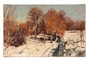 FLEURY Camille 1914,Chemin sous la neige,Aguttes FR 2024-01-17