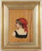 FLEURY Fanny Laurent 1848-1940,Portrait au noeud rose,Deburaux & Associ FR 2008-12-13