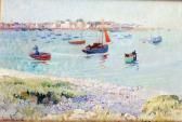 FLEURY Pierre 1900-1985,LE PORT ET LE BOURG DE SEIN VUS DE BEG-AR-C'HALE,Pillon FR 2015-09-13