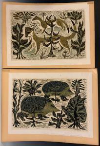 FLINN Sheila 1929,Stoats' and 'Hedgehogs,Bamfords Auctioneers and Valuers GB 2021-11-19