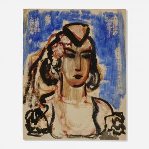 Flint Alice,Female Portrait,1943,Toomey & Co. Auctioneers US 2023-07-26