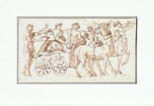 FLINT Andreas,Bacchus and Ariadne in a chariot pulled by centaur,Bruun Rasmussen 2021-10-18