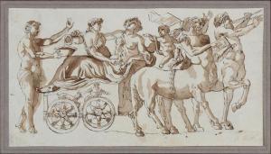 Flint Andreas,Bacchus and Ariadne in a chariot pulled by Centaur,Bruun Rasmussen 2018-11-26