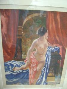 FLINT William Russell 1880-1969,Female nude seated on a blue drape by a window,Bonhams GB 2011-07-27