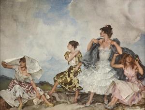 FLINT William Russell 1880-1969,Four Ladies,Simpson Galleries US 2016-09-10