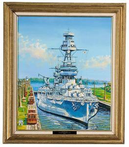 FLOOD James A 1944,USS Texas, Panama Canal,1937,Cowan's US 2010-05-22