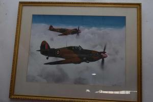 FLOOD Rex Grattan 1928-2009,Spitfires above the clouds,20th Century,Keys GB 2021-11-12