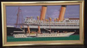 FLORA James 1914-1998,Kaiser Adler Yacht and the Deutschland 4 stacker,Hood Bill & Sons 2018-10-02