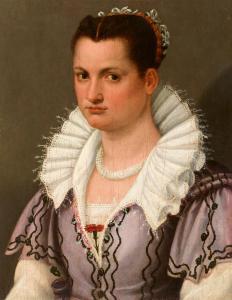 FLORENTINE SCHOOL,A portrait of a lady in a pink dress and a white,16th century,Lempertz 2022-11-19