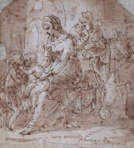 FLORENTINE SCHOOL,La Vierge, l'Enfant Jésus et saint Jean-Baptiste.,16th century,Ferri FR 2018-11-30