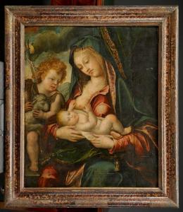 FLORENTINE SCHOOL,Vierge à l'Enfant et Saint Jean-Baptiste,Etienne de Baecque FR 2013-05-28