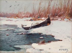 FLORIAN Dimitrie 1899-1979,Winter in the Delta,1931,Artmark RO 2024-04-15