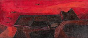 FLORIAN Maximilian 1901-1982,Landscape - Bird flight,1964,im Kinsky Auktionshaus AT 2020-06-25