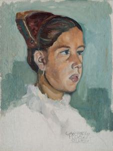 FLORIS Carmelo 1891-1960,Portrait de femme,Doutrebente FR 2022-11-25