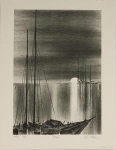FLORSHEIM Richard Aberle 1916-1979,Moonrise,Ripley Auctions US 2024-03-30
