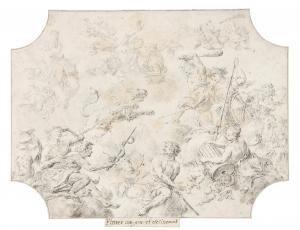 FLURER Franz Ignaz 1686-1742,Hercules and the Nemean lion,1732,Palais Dorotheum AT 2024-03-28