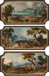 FLURER Franz Ignaz,Overdoor with southern landscapes,1730,im Kinsky Auktionshaus 2021-12-14