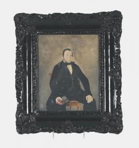 FLURY Johann Christian 1804-1880,Bildnis eines sitzenden Herrn mit Buch.,Dobiaschofsky CH 2008-05-21