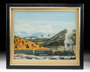 FOGG Howard 1917-1996,Western Railroad Scene,20th century,Artemis Gallery US 2023-03-09