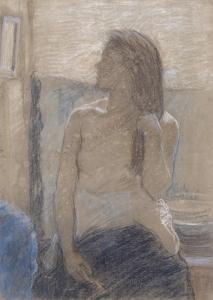 FOGGIE David 1878-1948,Semi-draped female figure in studio interior,Keys GB 2021-09-01