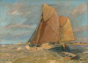 FOLKERTS Poppe 1875-1949,Fischerboote vor Norderney,Galerie Bassenge DE 2022-12-01