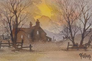 FOLLAND Ron 1932-1999,Autumnal Sunset landscape,Crow's Auction Gallery GB 2023-01-18