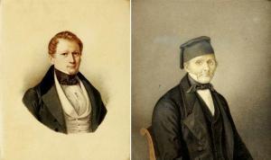 FOLLENWEIDER Adolf 1823-1895,Zwei Männerbildnisse,1843,Zofingen CH 2018-11-22