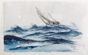 Follet,représentant un voilier.L'amour de la mer se concr,2005,Millon & Associés FR 2021-12-12