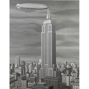 FOLLETTE S,Empire State Building with docked Zeppelin,Rago Arts and Auction Center 2013-04-19