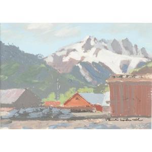 FOLWELL Paul 1900-1900,Colorado mountain landscape with stockyard,Ripley Auctions US 2011-05-14