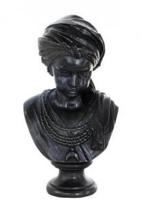 FONDERIE VAL D'OSNE,Bust of a Youth Wearing a Turban,1900,New Orleans Auction US 2022-07-30