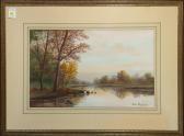 FONTAINE Allen 1861-1962,Autumn River Landscape,Clars Auction Gallery US 2018-08-11
