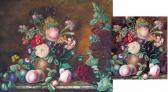 FONTAINE Gabrielle 1800-1800,Bouquets de fleurs, et fruits, sur un entablement,Couturier de nicolay 1999-12-10