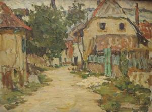 FONTAINE Henri 1887-1956,L'entrée du village,1919,Sadde FR 2019-04-25