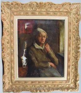 FONTAINE Jenny Maria 1862-1938,Femme à la pipe,Rossini FR 2021-03-25