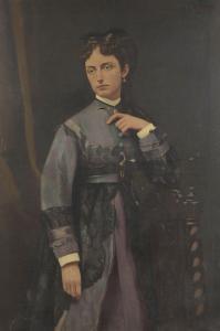 FONTAINE Victor 1837-1884,Jeune femme à la robe bleue,Daguerre FR 2022-04-03