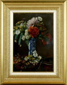 FONTAINE Victor 1837-1884,Vase garni de Fleurs,Galerie Moderne BE 2021-10-11