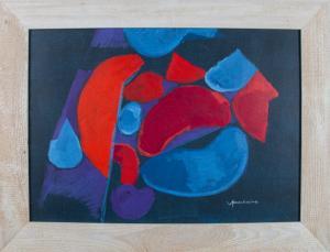 FONTAINE Viktor 1923-1995,Komposition in Rot und Blau,DAWO Auktionen DE 2021-12-11