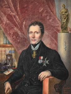 FONTALLARD Jean Francois Gerard,Portrait of a highly decorated gentleman,1841,Tennant's 2021-11-13