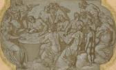 FONTANA Prospero 1512-1597,The Feast of the Gods: Design for a ceiling compar,Christie's 2007-07-03