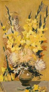 FONTANAROSA Lucien Joseph 1912-1975,Jeune femme aux glaïeuls jaunes,Ader FR 2025-03-18