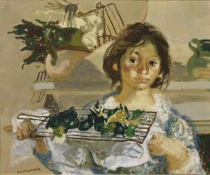 FONTANAROSA Lucien Joseph 1912-1975,Jeune femme en cuisine,Conan-Auclair FR 2023-10-28